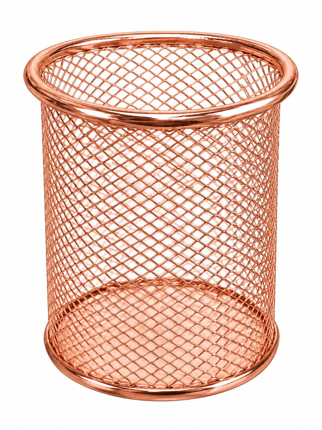 Rose Gold Mesh Pen & Desk Organizer Main image