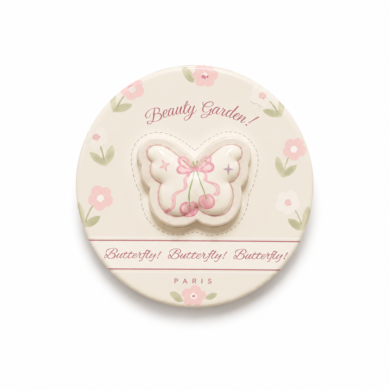 Butterfly Beauty Garden Pocket Mirror