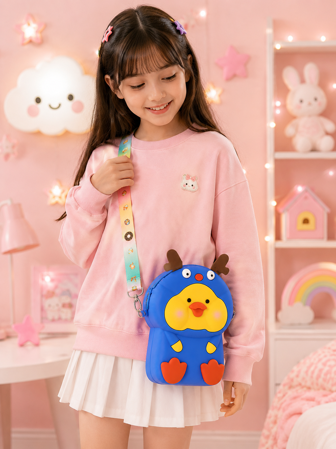 Cute Duck Silicone Crossbody Bag