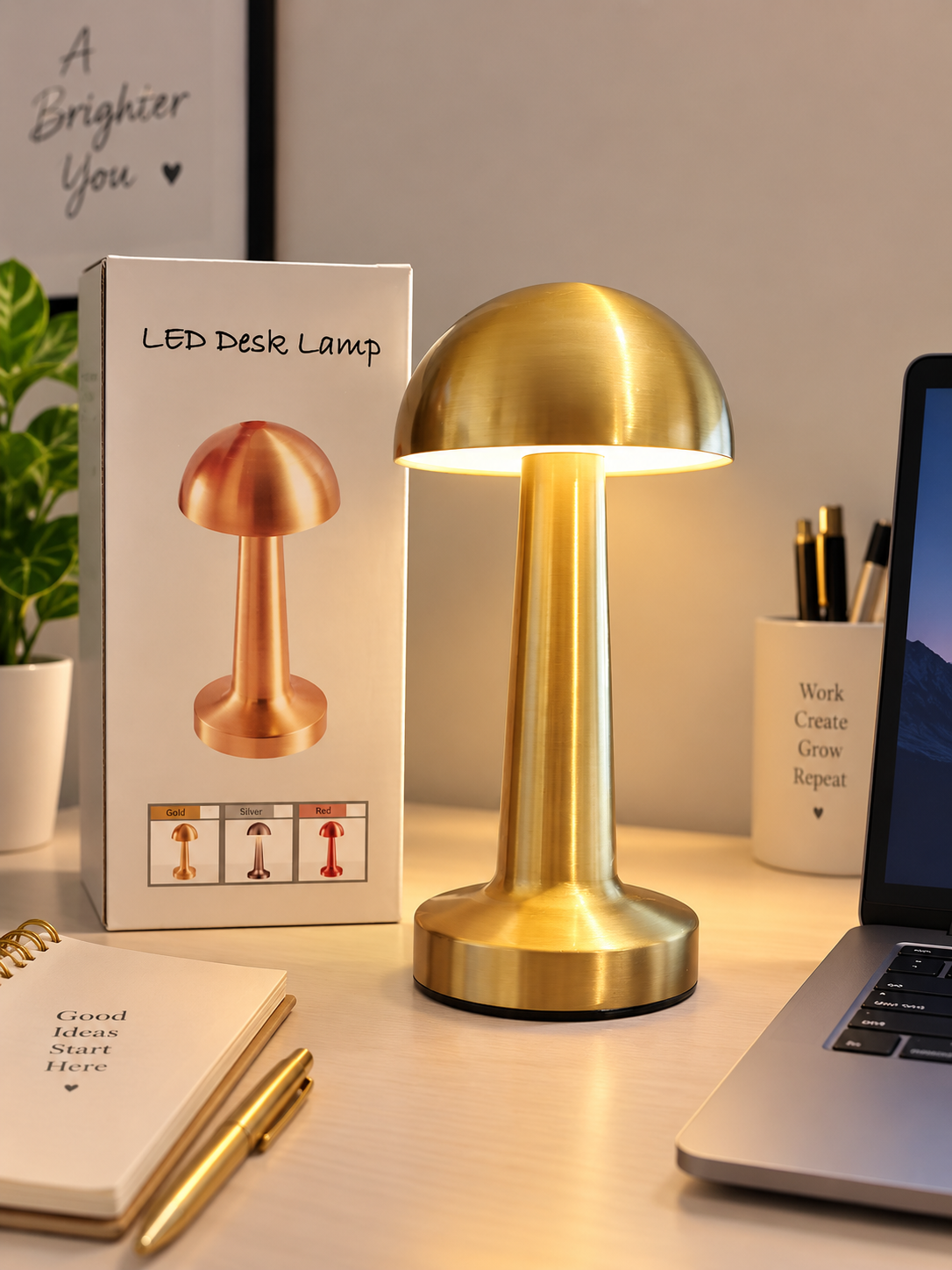 LED Desk Lamp – 3 Light Shades with Touch Control Main image