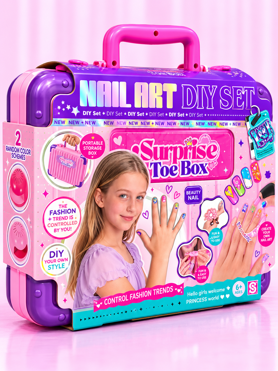 Nail Art DIY Set – Portable Nail Art Kit with Electric Nail Dryer Secondary image
