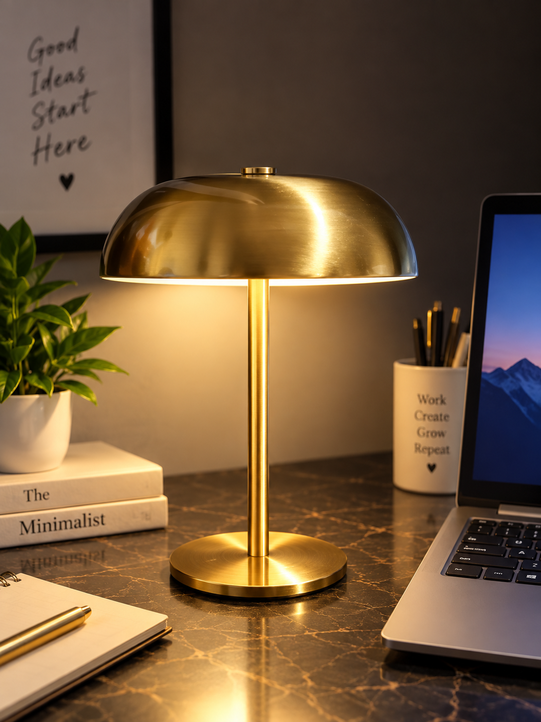 LED Mushroom Desk Lamp – 3 Light Shades with Touch Control Main image
