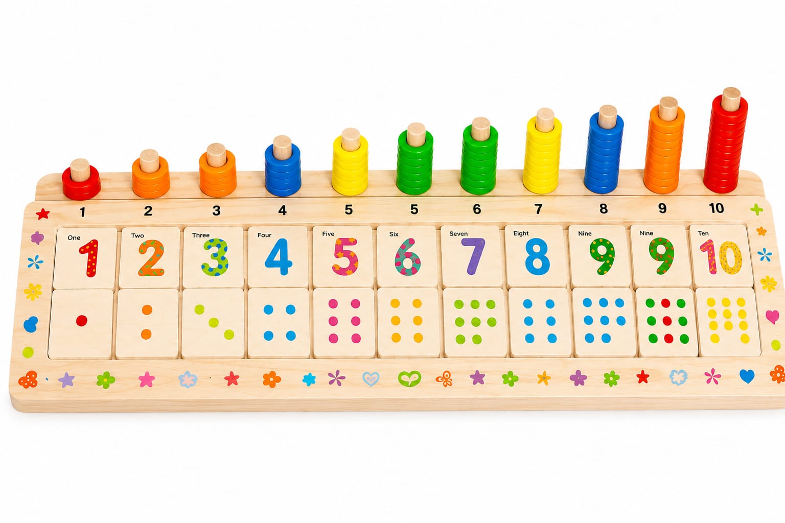 Wooden Number Counting &amp; Matching Learning Board – 1 to 10 Secondary image