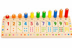 Wooden Number Counting &amp; Matching Learning Board – 1 to 10