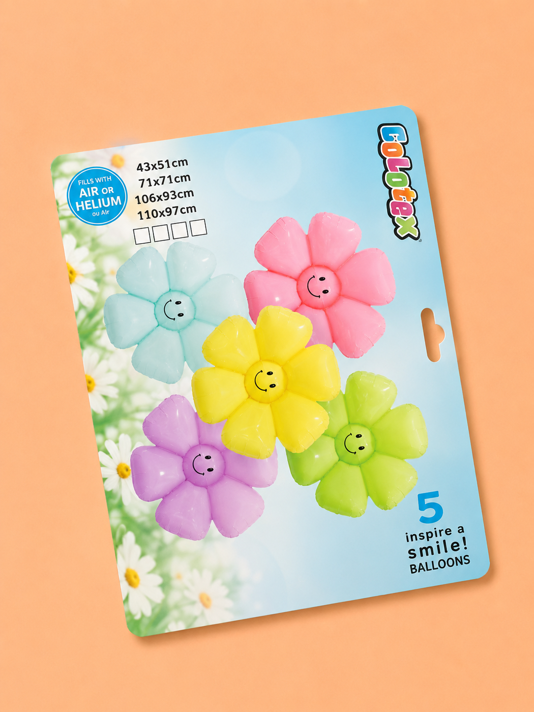 FOIL BALLOONS FLOWERS SET OF 5