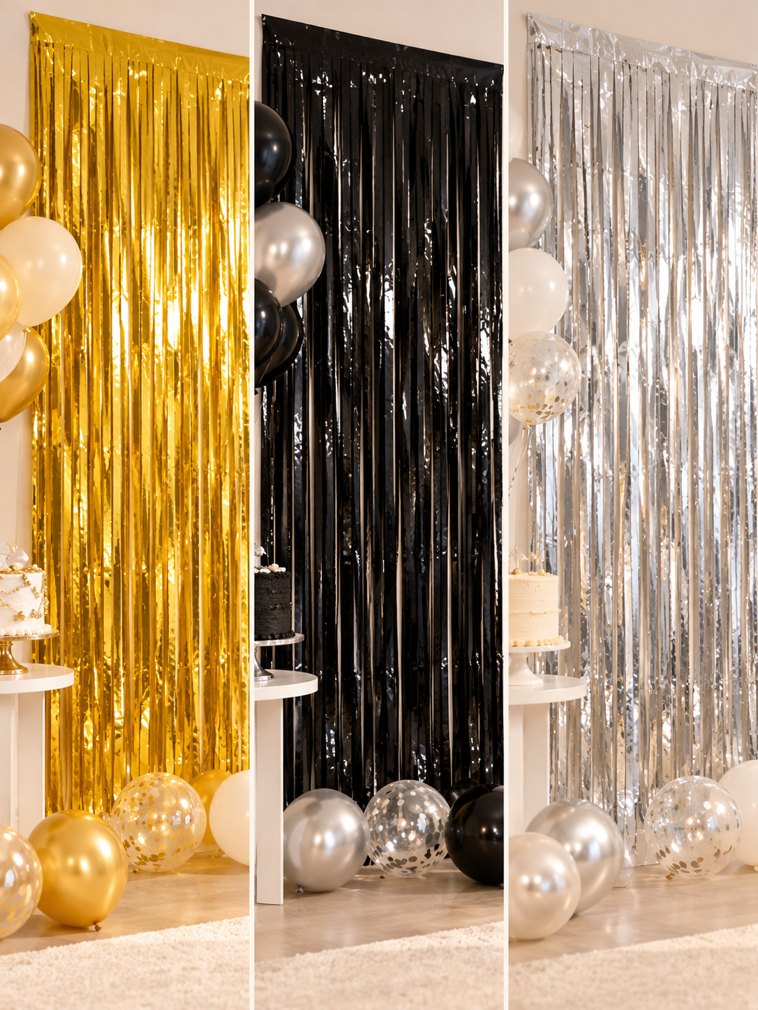 Metallic Foil Fringe Curtain