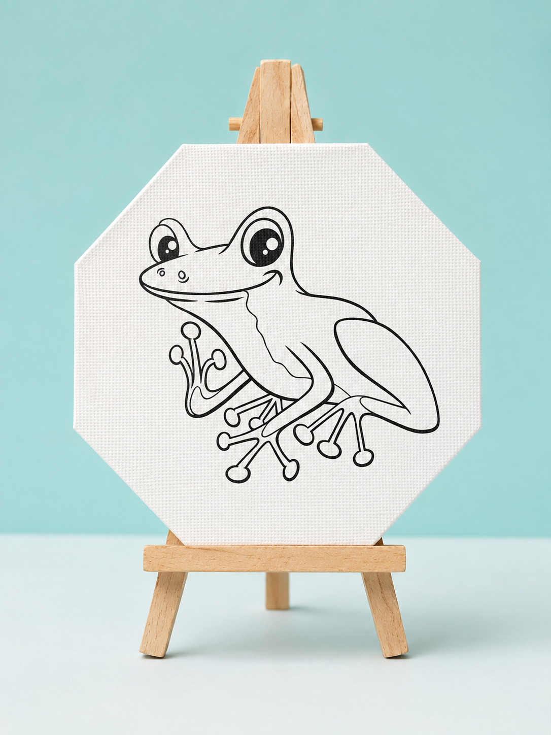 Kids DIY Canvas Painting Kit with Mini Wooden Easel Secondary image