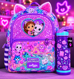 Smiggle Gabby's Dollhouse Backpack & Water Bottle Set