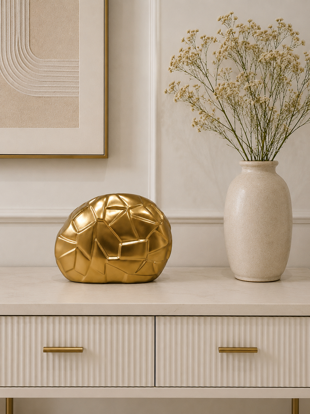 GEOMETRIC SCULPTURAL DECOR PIECE