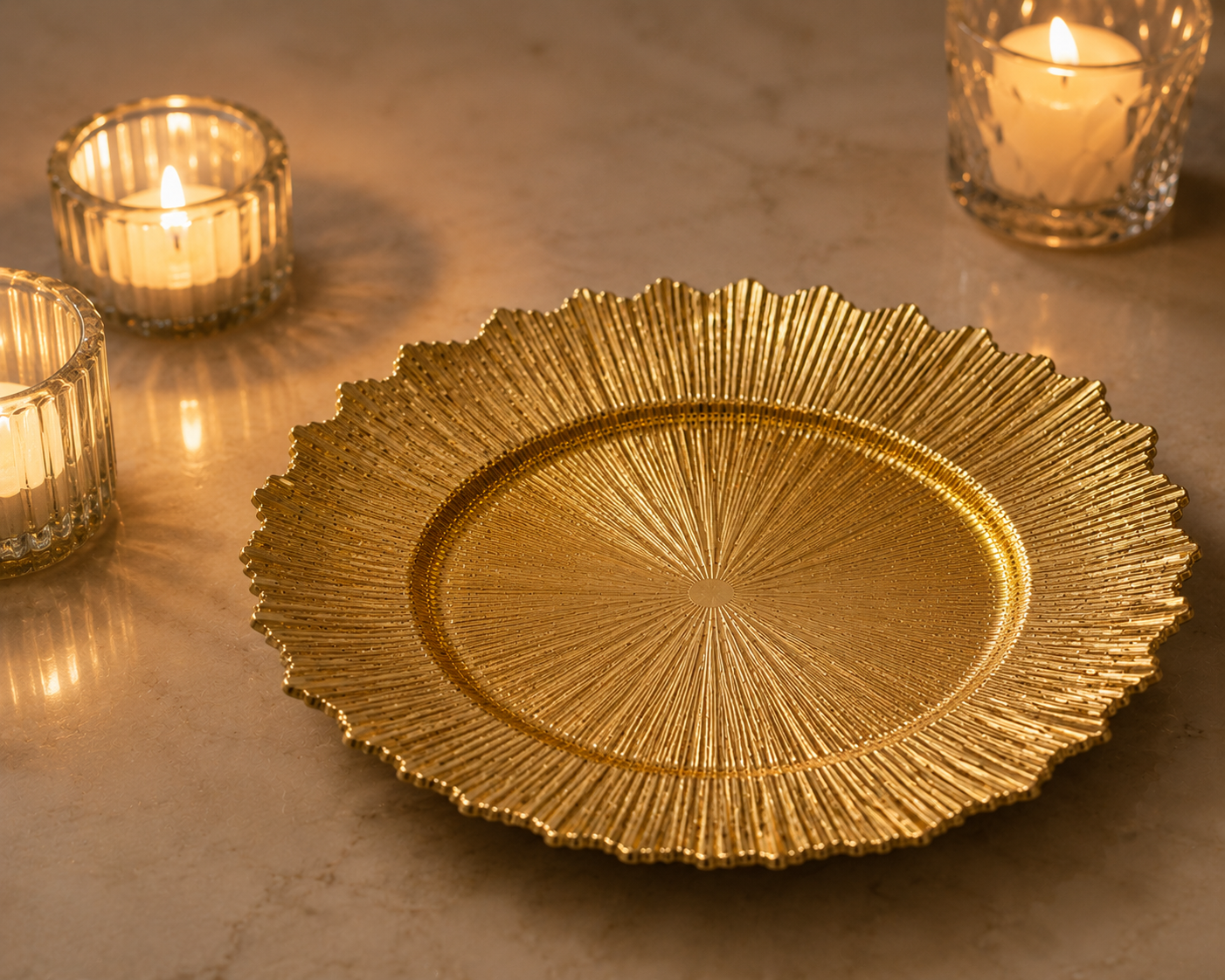 Decorative Gold Serving Plate