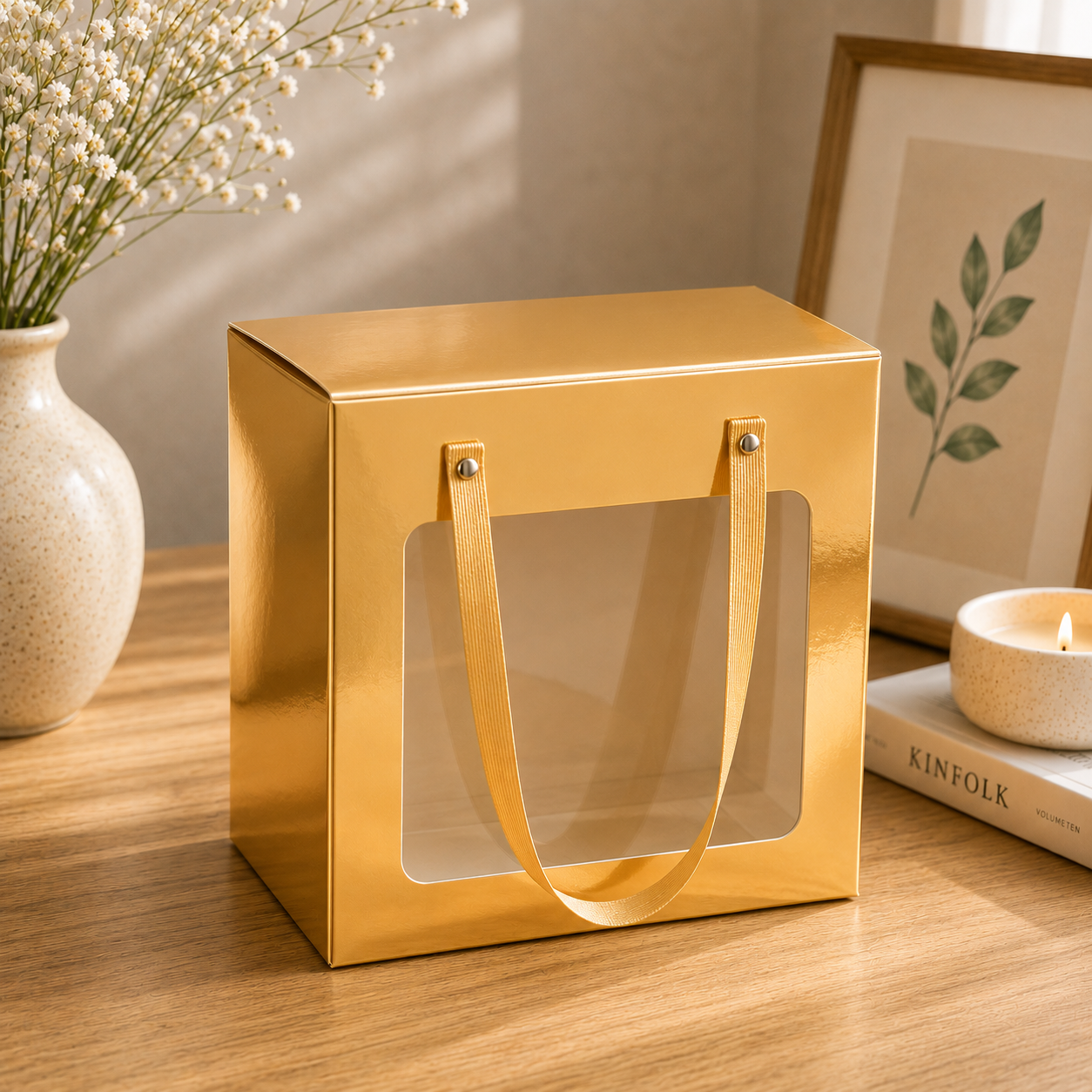 Premium Window Gift Box with Handles