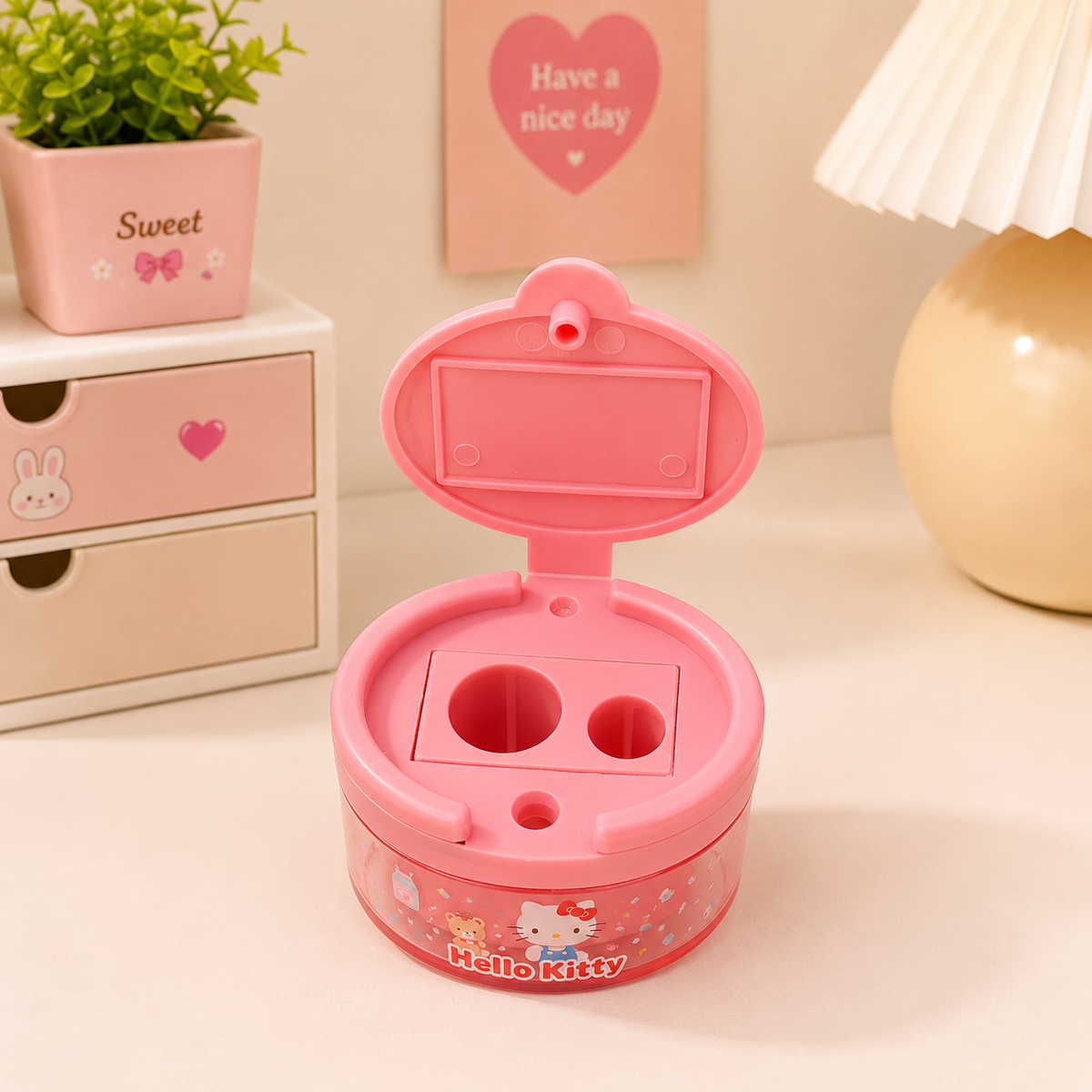 Sanrio 2-in-1 Double Hole Pencil Sharpener with Storage
