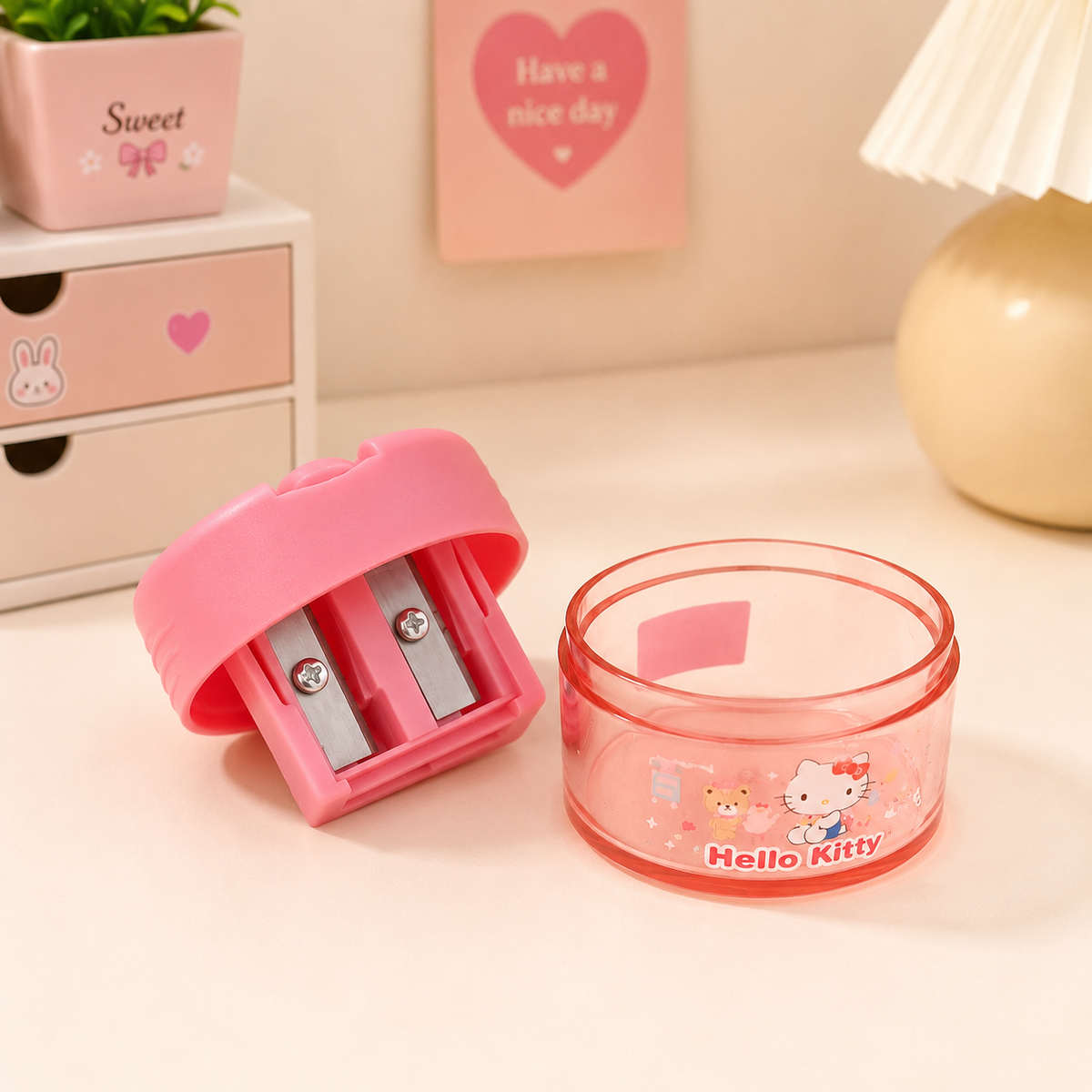 Sanrio 2-in-1 Double Hole Pencil Sharpener with Storage