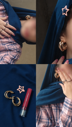 Pastel Star Hijab Clips / Hair Clips