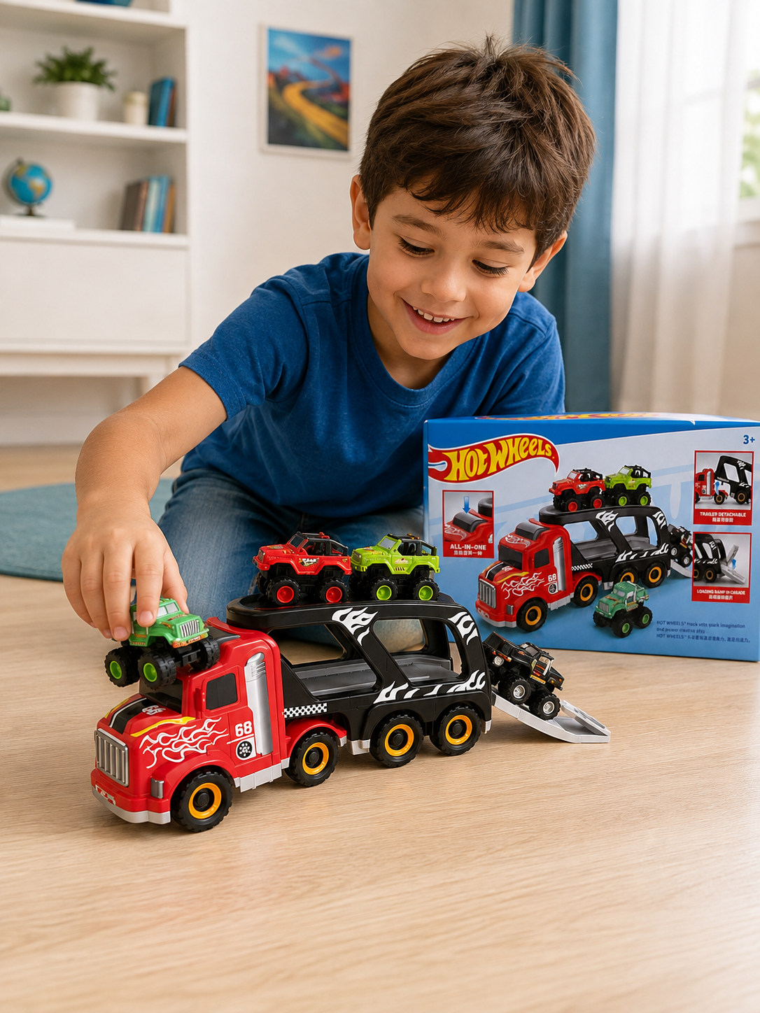 Hot Wheels Carrier Truck & Mini Cars Playset Main image