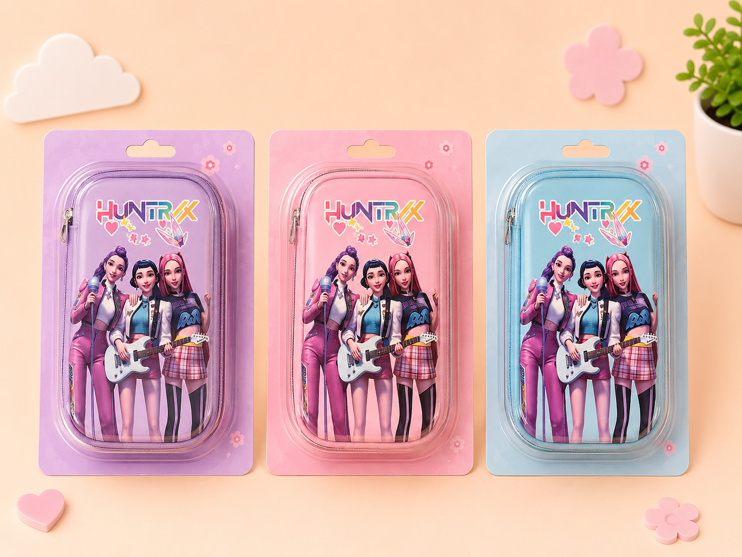 K-POP Huntrix Hard Shell Pencil Case - 6 x 8 inches