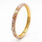 Enamel Floral Stainless Steel Bangles