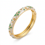 Enamel Floral Stainless Steel Bangles