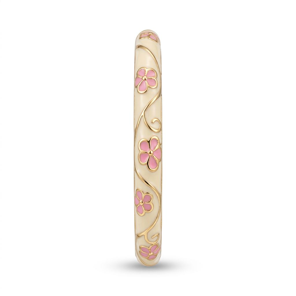 Enamel Floral Stainless Steel Bangles
