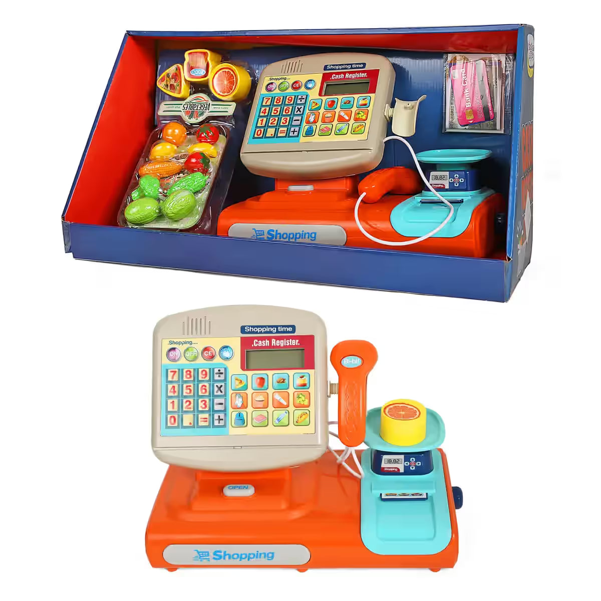 CASH REGISTER GREY &B ORANGE CF8533
