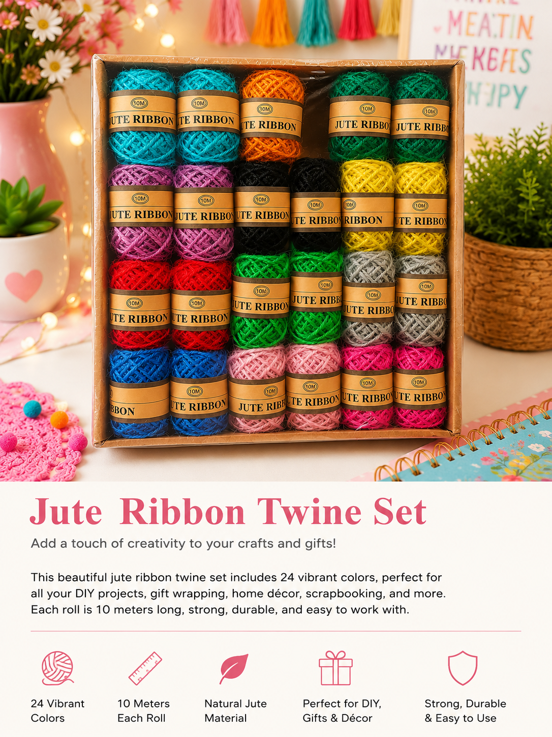 JUTE RIBBONS - 10M