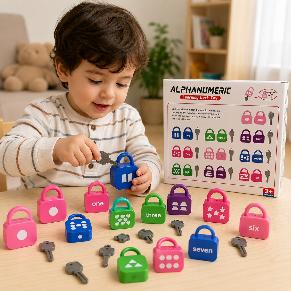 Alphanumeric Learning Lock Toy Main image