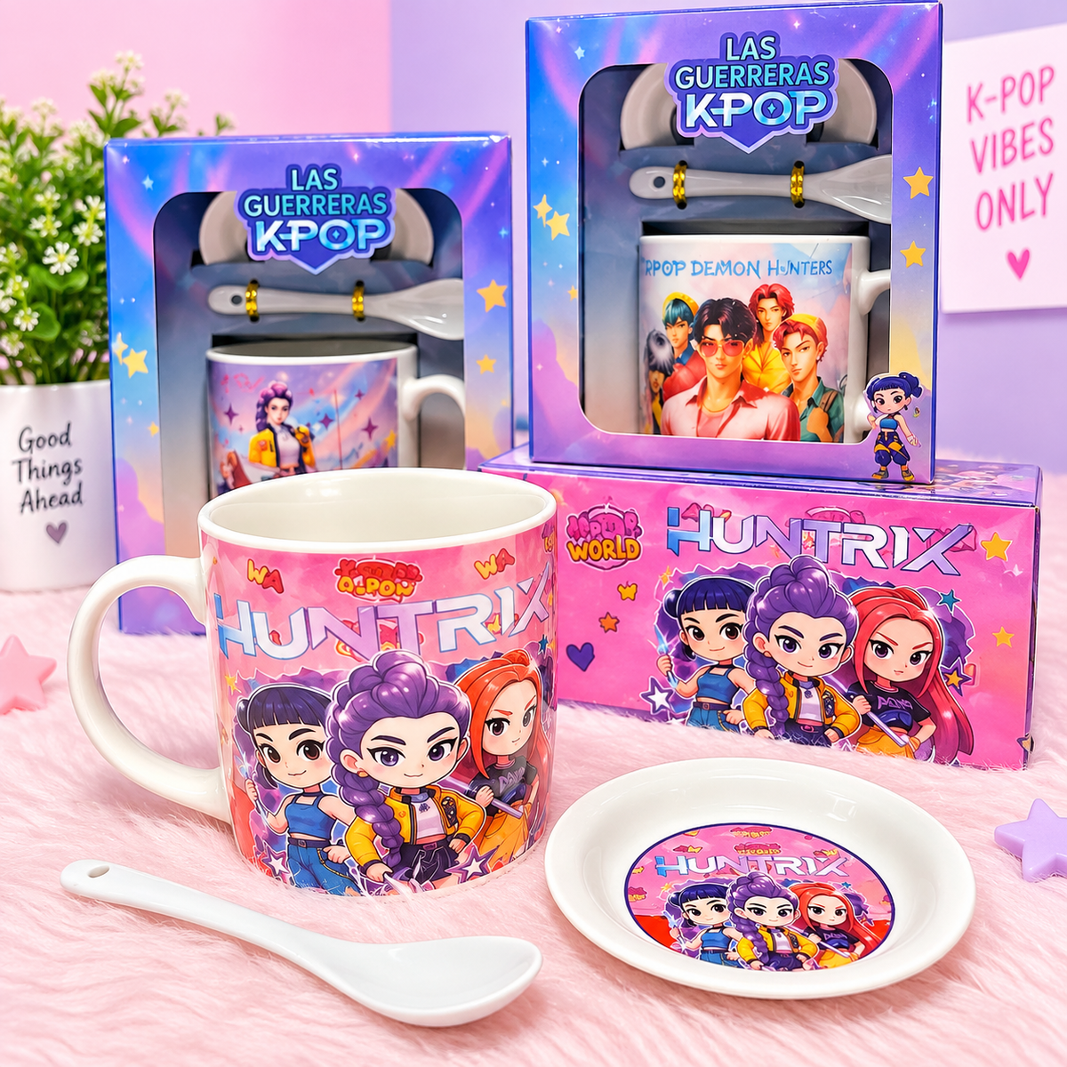 K-Pop Demon Hunters Cup with spoon and saucer