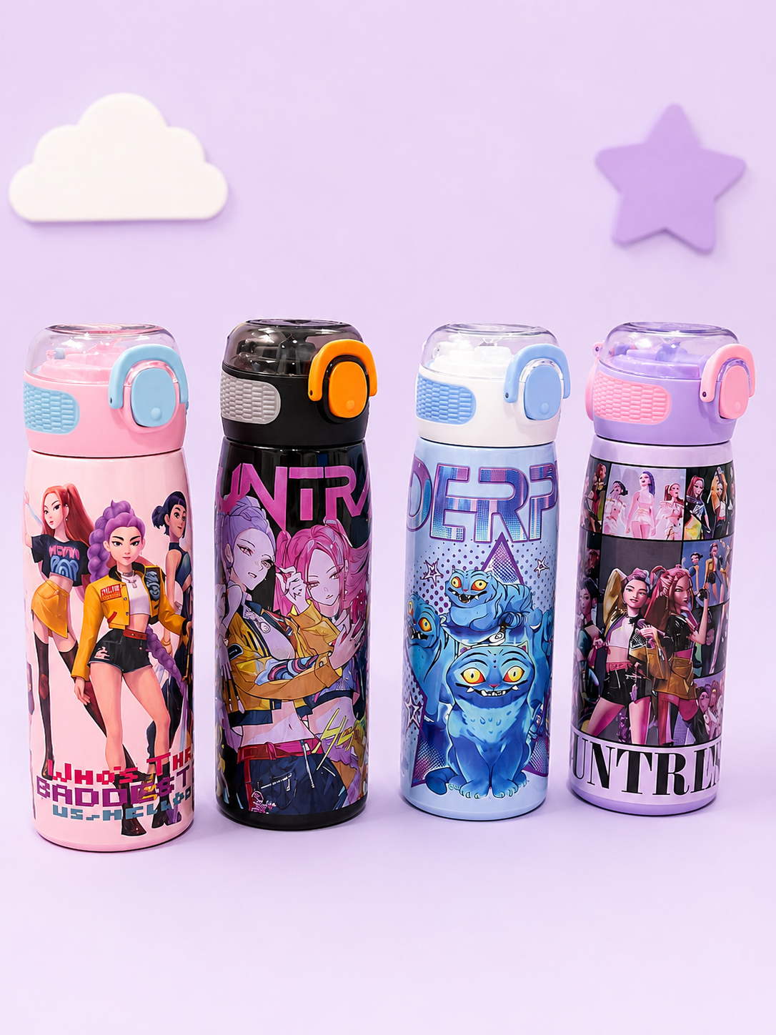 KPOP Huntrix Stainless Steel Water Bottle – 600ml