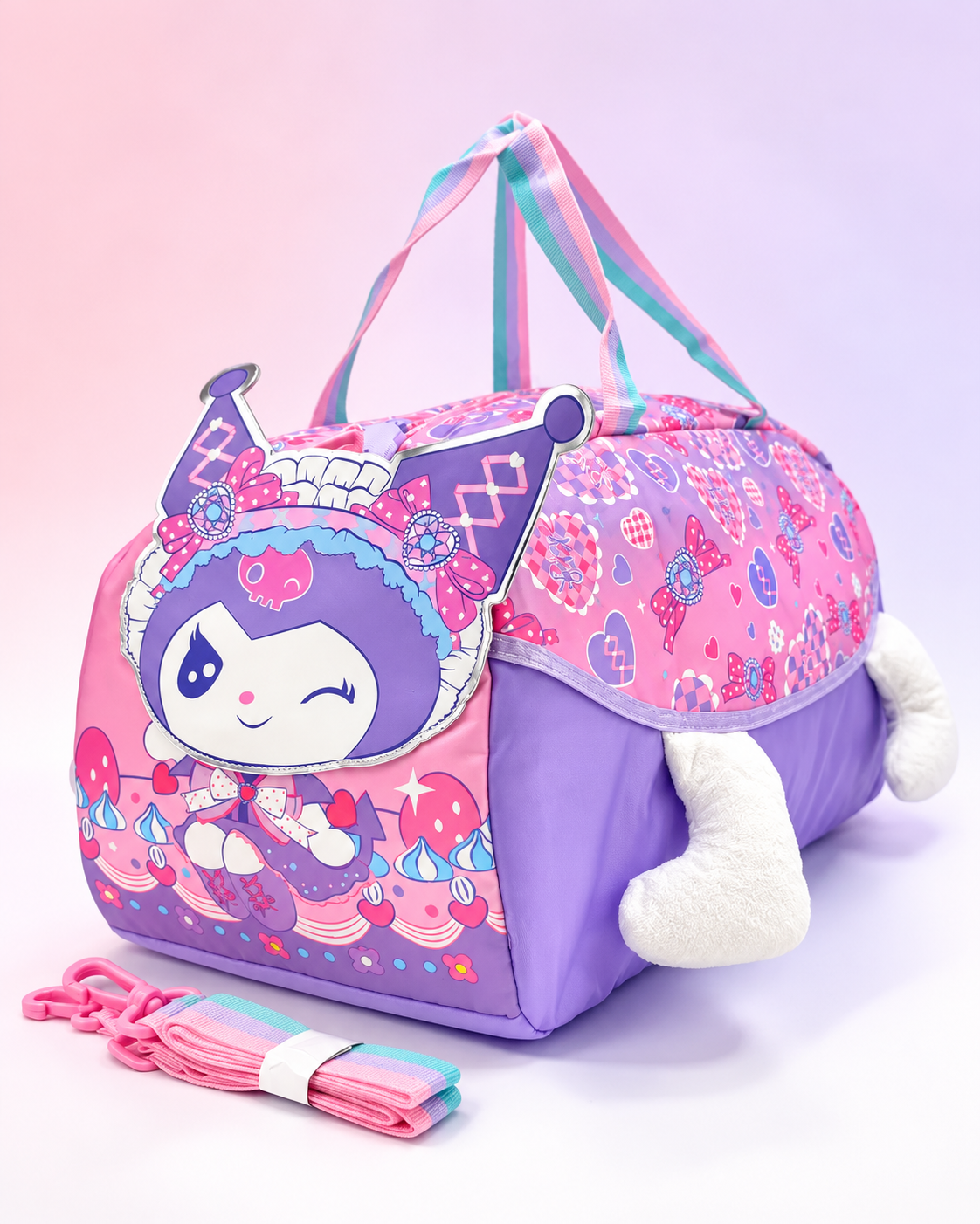 Kuromi Pink & Purple Duffel Bag Main image