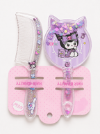 My Melody & Kuromi Glitter Comb and Mirror Set