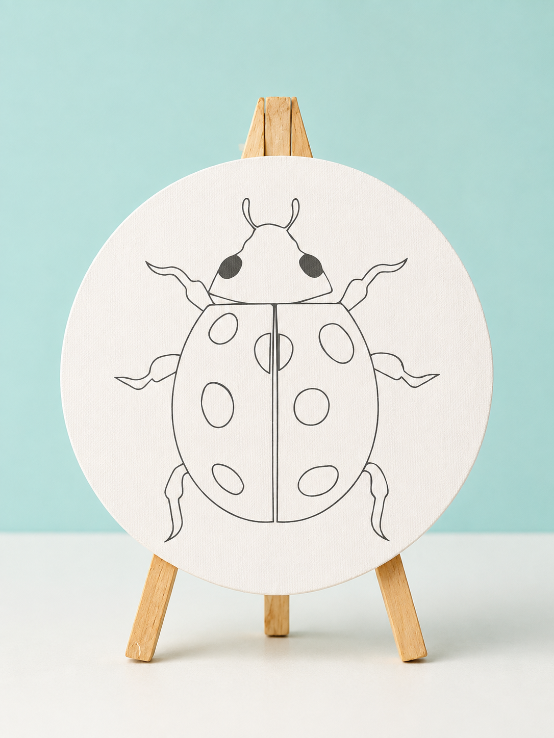 Kids DIY Canvas Painting Kit with Mini Wooden Easel – 6 × 6 Inches Secondary image