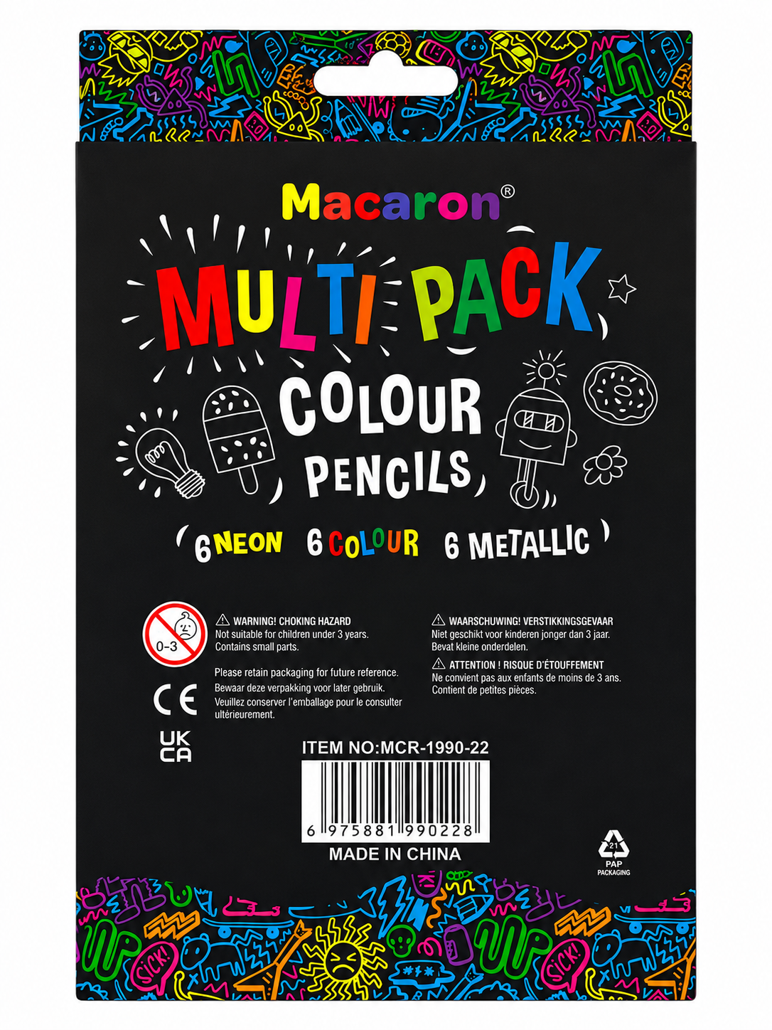MACARON MULTI PACK COLOR PENCILS - 18 PCS