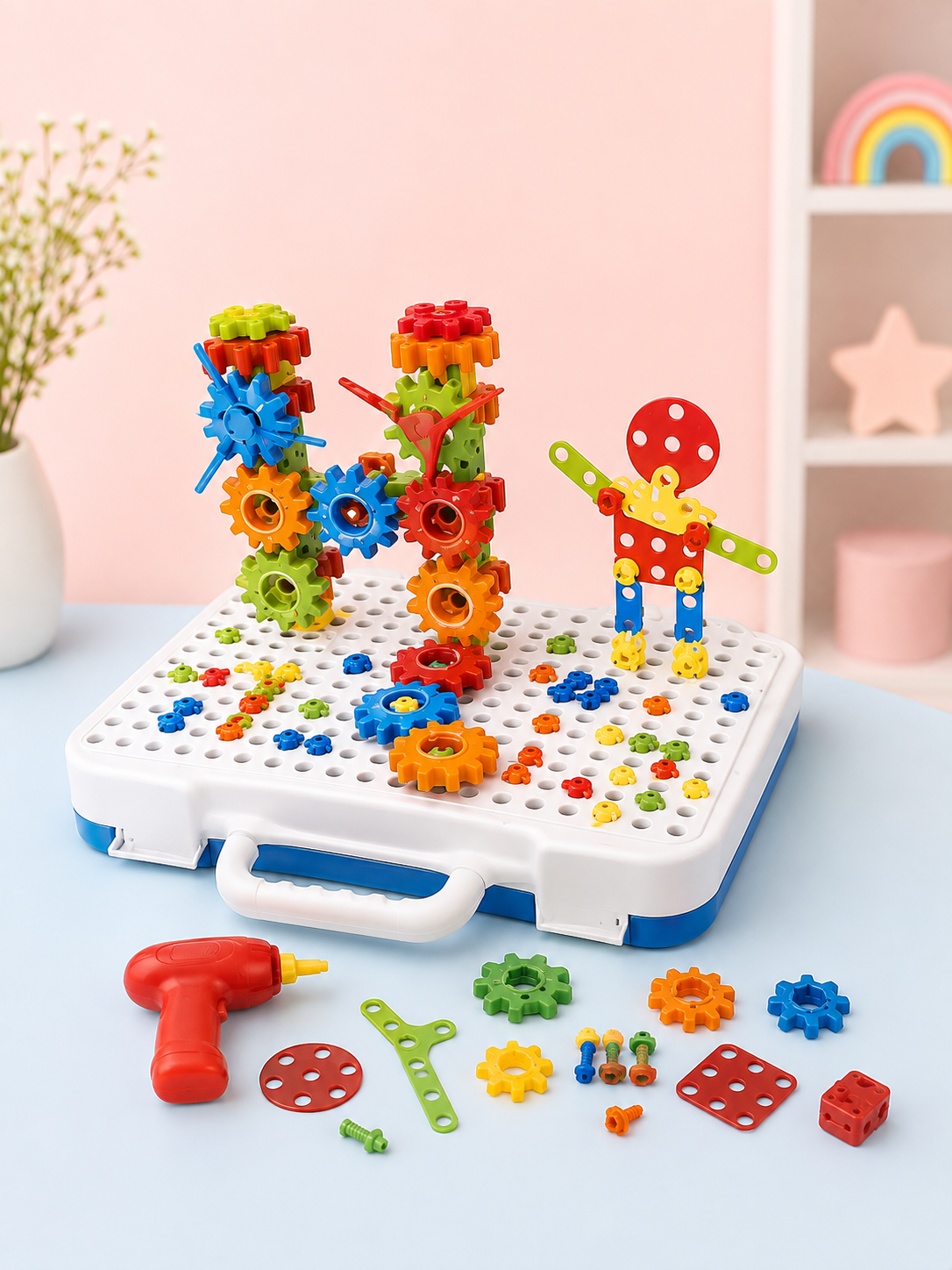 Magic Plate 2-in-1 Gears Building & Puzzle Assembly Set