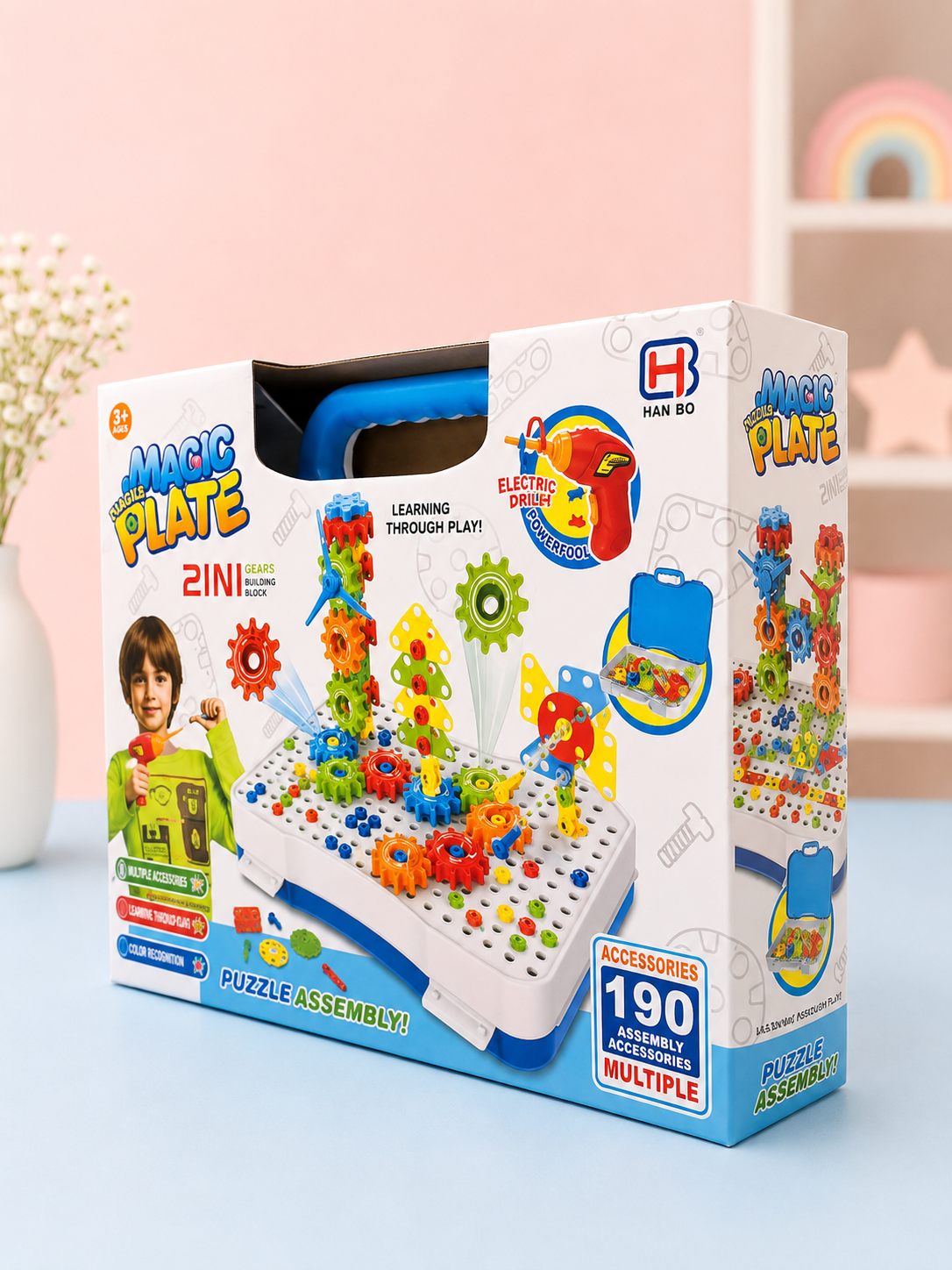 Magic Plate 2-in-1 Gears Building & Puzzle Assembly Set Secondary image