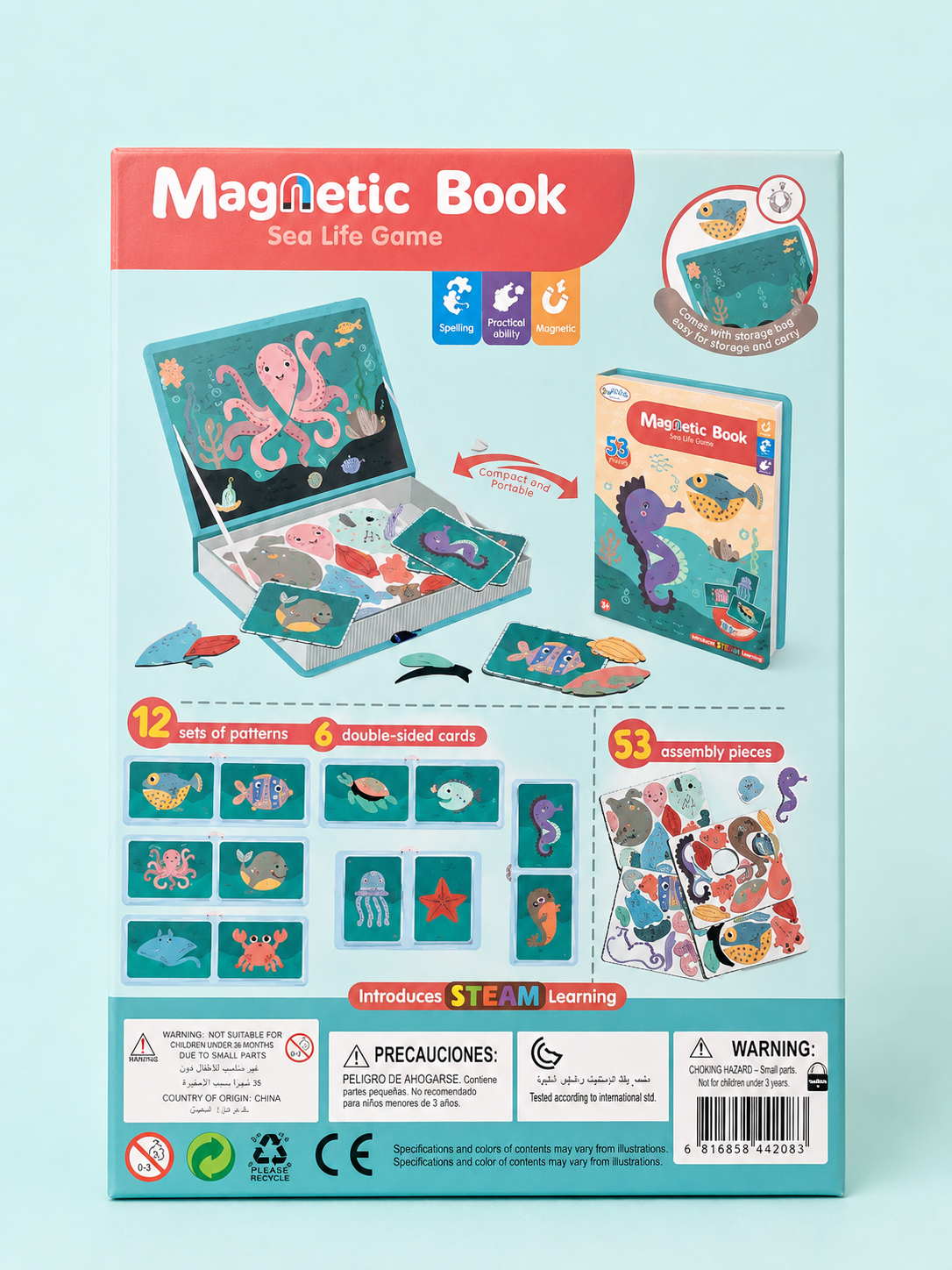 Magnetic Book – Sea Life Game – 53 Pieces – alternate product view 2
