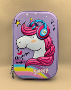 PENCIL POUCH 3D LARGE - UNICORN PURPLE