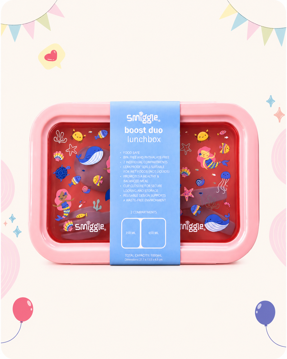 LUNCH BOX PLASTIC - OCEAN