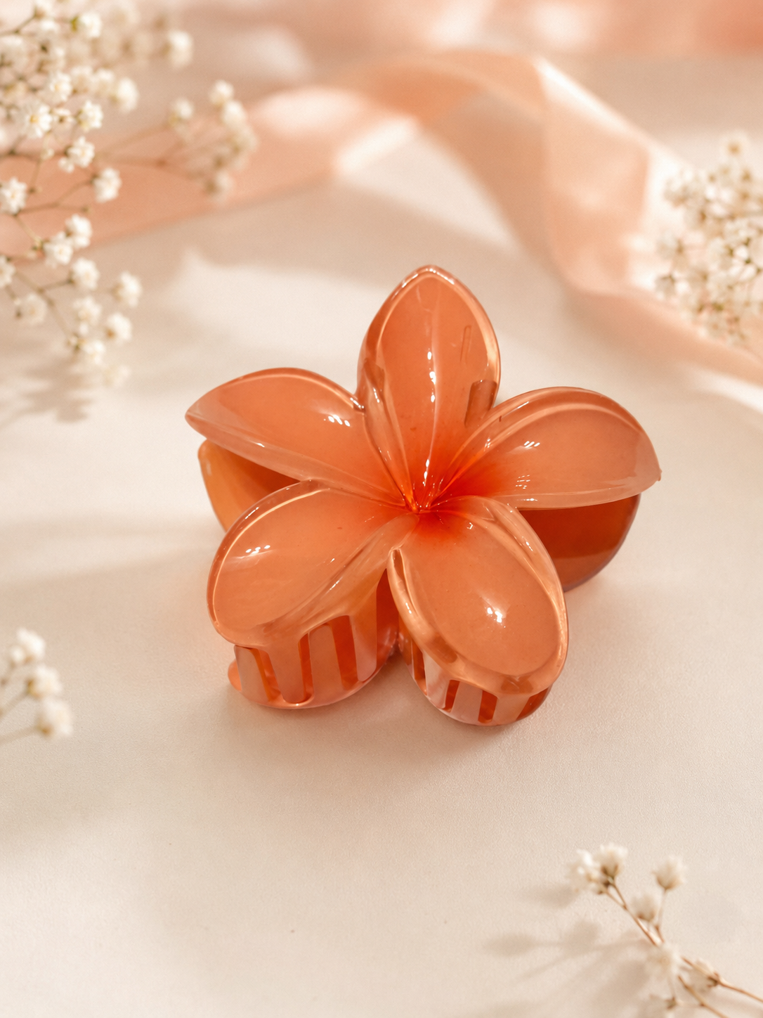 Glossy Flower Hair Claw Clip