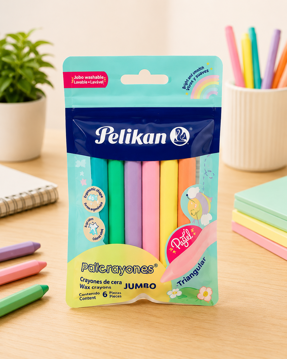 PELIKAN PELICRAYON TRIANGULAR JUMBO PASTEL Main image