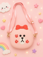Cute Bear Silicone Crossbody Bag
