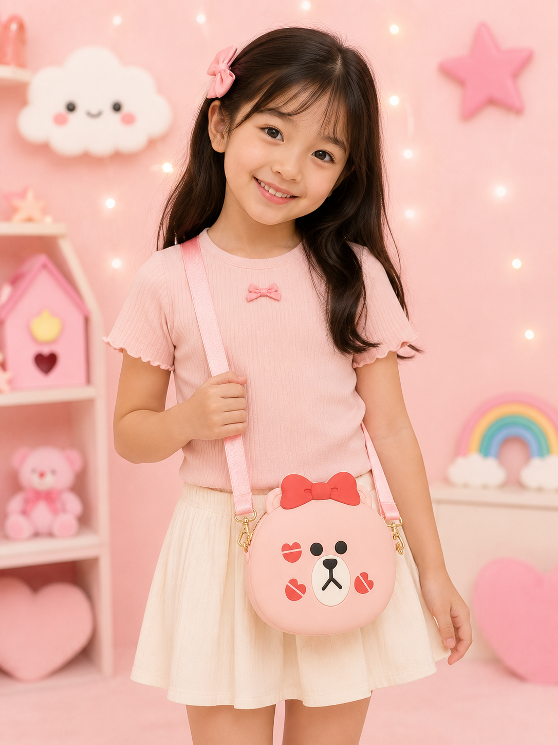 Cute Bear Silicone Crossbody Bag Main image