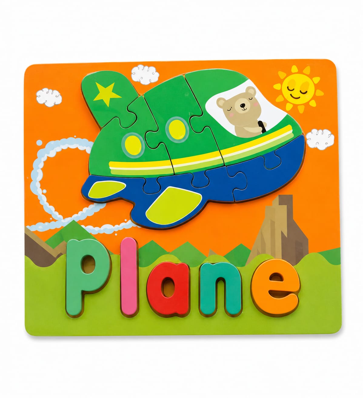 Wooden Educational Word Puzzle – Assorted Designs