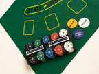 Professional Poker & Blackjack Set – 200 Chips with Gaming Mat