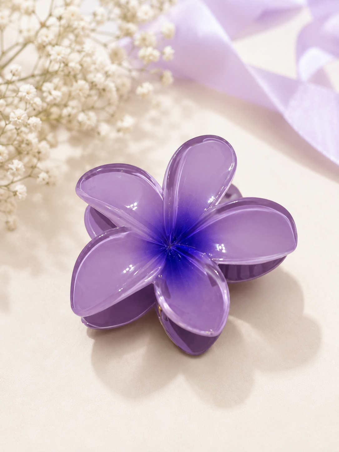 Glossy Flower Hair Claw Clip