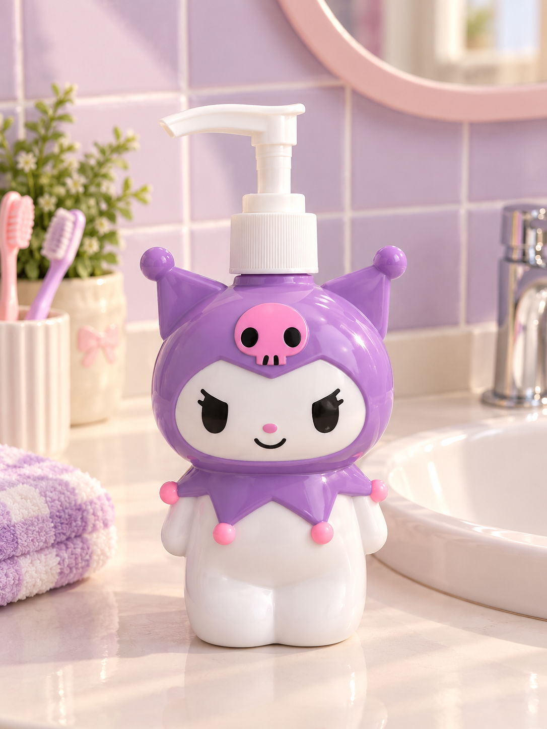 Kuromi Character Soap Dispenser – Purple & Black Secondary image