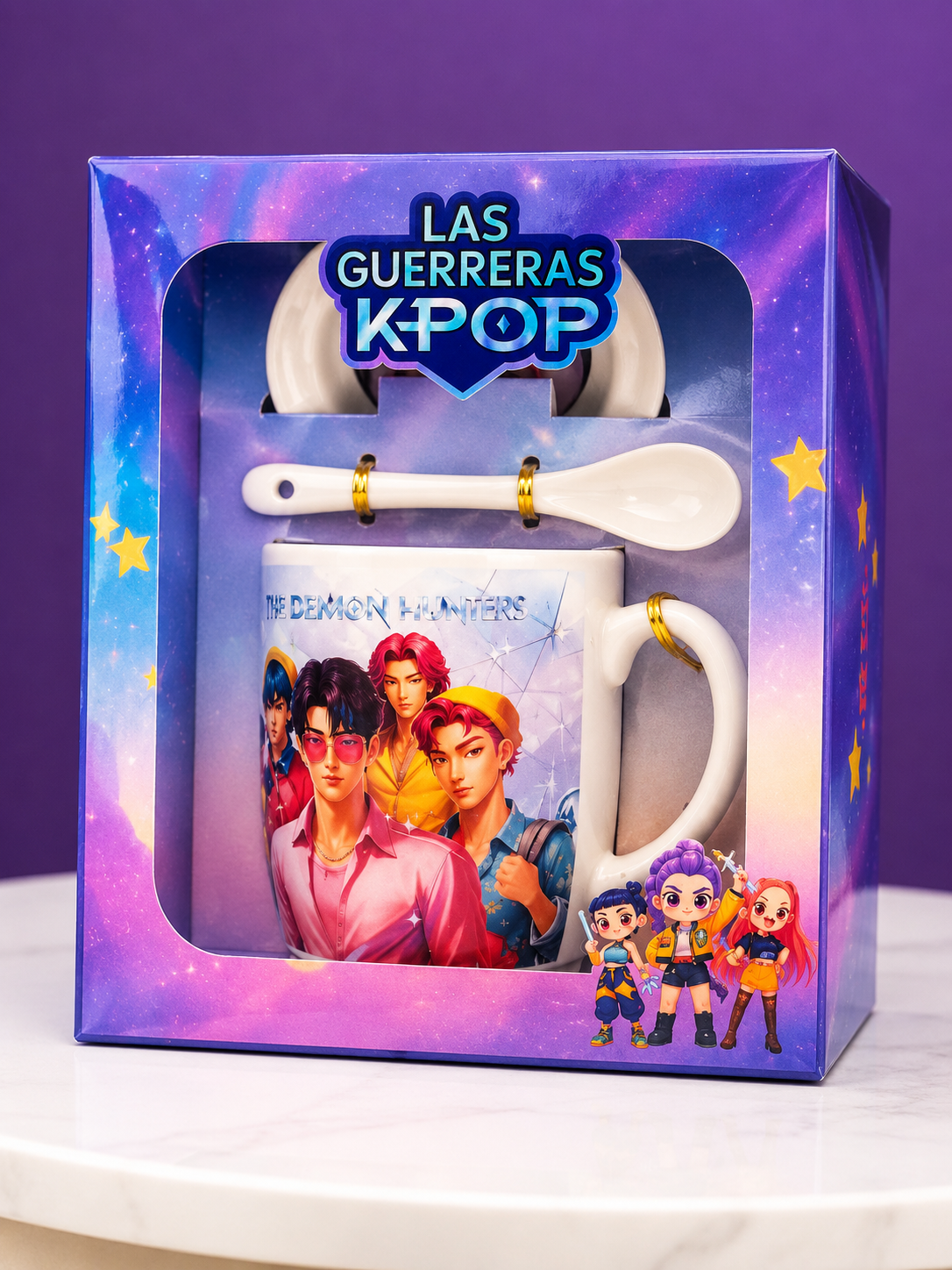 K-Pop Demon Hunters Cup with spoon and saucer