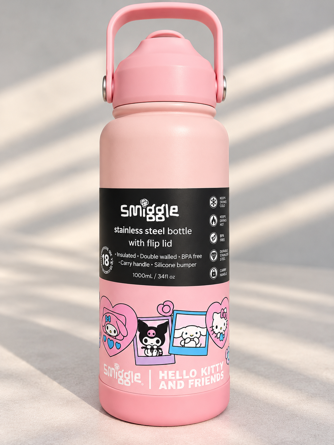 Smiggle Insulated Stainless Steel Bottle – 1000ml