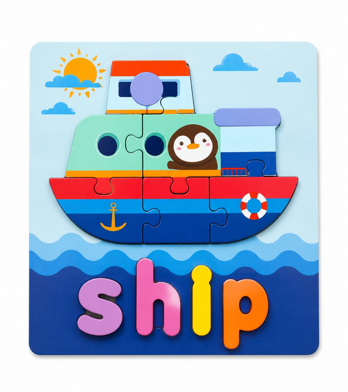 Wooden Educational Word Puzzle – Assorted Designs