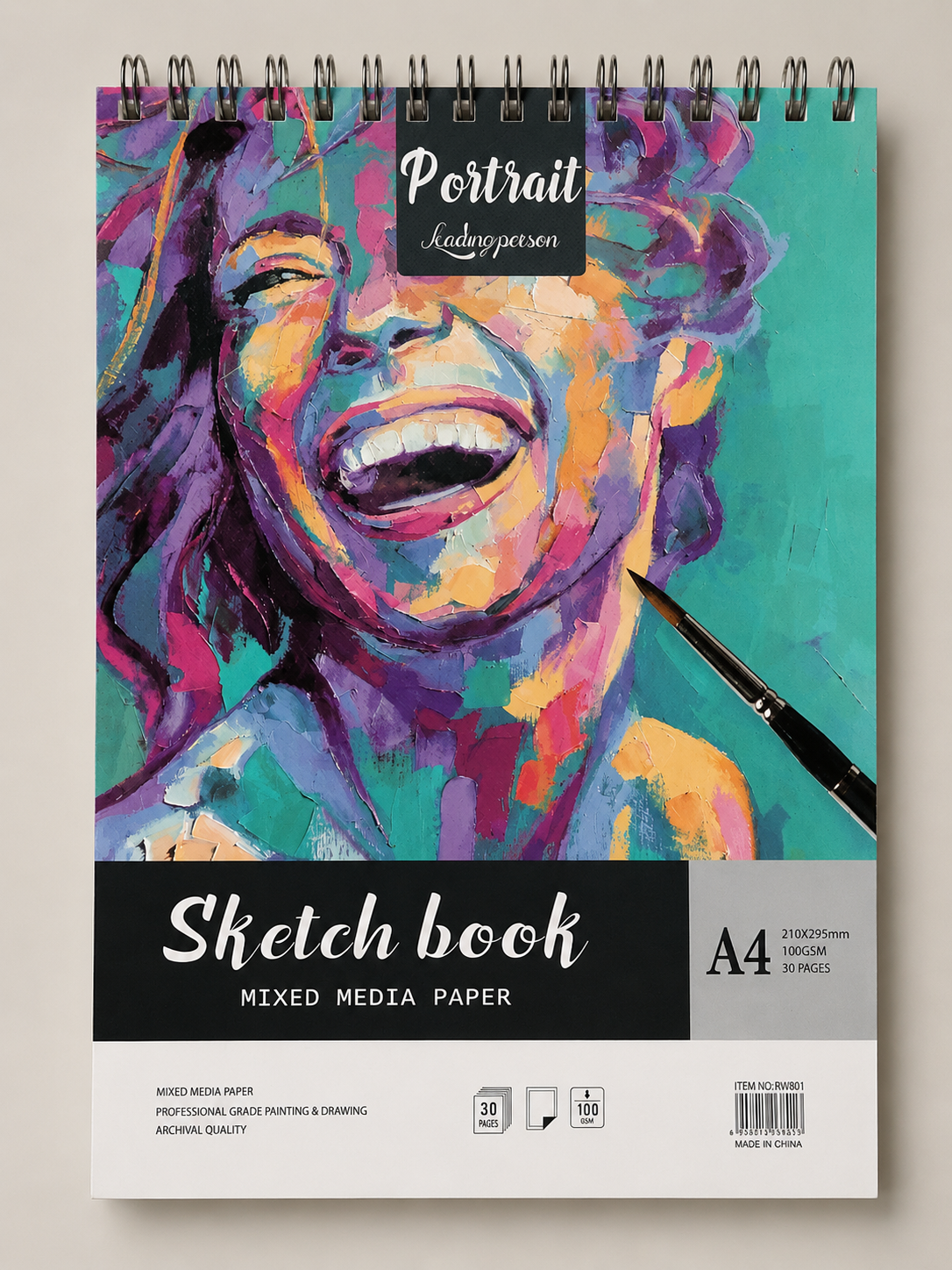 A4 Mixed Media Spiral Sketch Book – 30 Pages Secondary image
