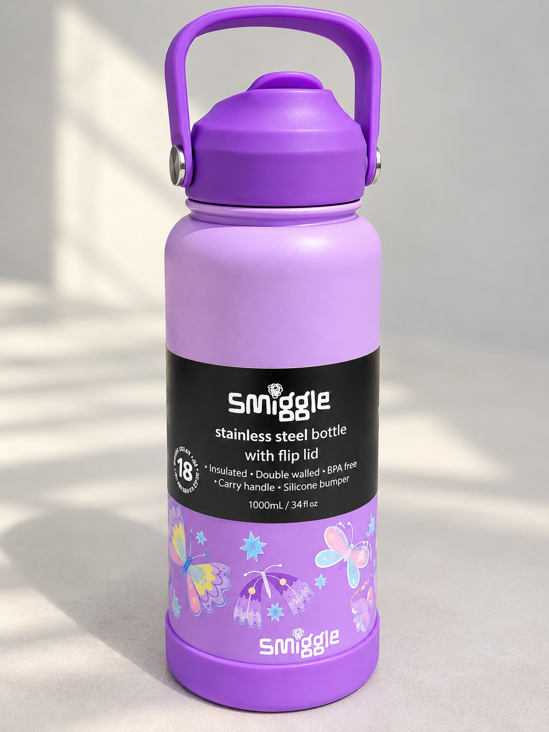 Smiggle Insulated Stainless Steel Bottle – 1000ml